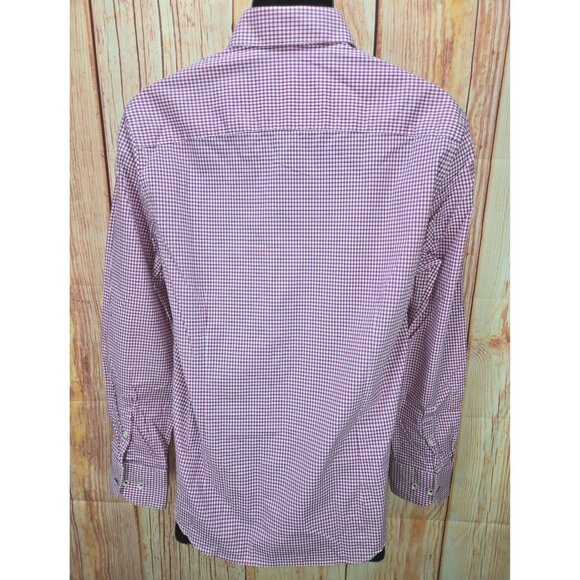 Con.Struct Mens Slim Fit Gingham Shirt Medium Stretch - Picture 2 of 8